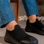 Men's Black Slip-On Sneakers
