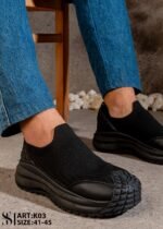 Men's Black Slip-On Sneakers - Image 2